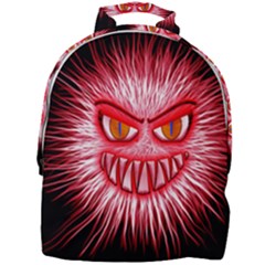 Monster Red Eyes Aggressive Fangs Mini Full Print Backpack by HermanTelo