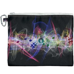 Particles Music Clef Wave Canvas Cosmetic Bag (xxxl)