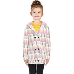 Seamless Pattern Background Entrance Kids  Double Breasted Button Coat