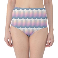Seamless Pattern Background Block Classic High-waist Bikini Bottoms