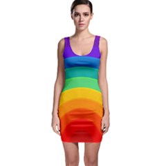 Rainbow Background Colorful Bodycon Dress by HermanTelo