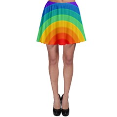 Rainbow Background Colorful Skater Skirt