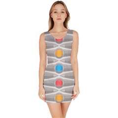 Seamless Pattern Background Abstract Circle Bodycon Dress