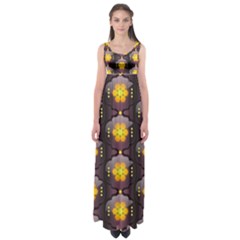 Pattern Background Yellow Bright Empire Waist Maxi Dress by HermanTelo