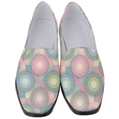 Seamless Pattern Pastels Background Women s Classic Loafer Heels