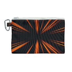 Abstract Light Canvas Cosmetic Bag (large)
