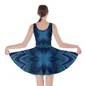 Blue Geometric Flower Dark Mirror Skater Dress View2