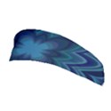Blue Geometric Flower Dark Mirror Stretchable Headband View1