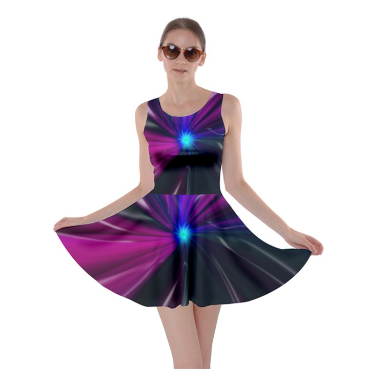 Abstract Background Lightning Skater Dress