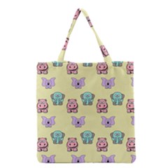 Animals Pastel Children Colorful Grocery Tote Bag