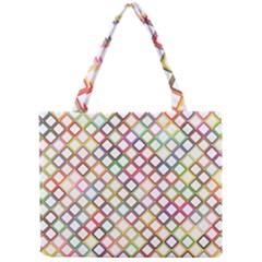 Grid Colorful Multicolored Square Mini Tote Bag