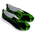Smoke Flame Abstract Green No Lace Lightweight Shoes View3