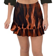 Smoke Flame Abstract Orange Red Fishtail Mini Chiffon Skirt by HermanTelo