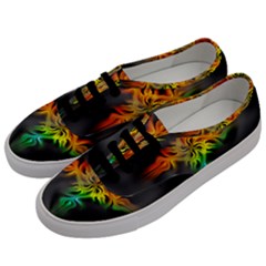 Smoke Rainbow Abstract Fractal Men s Classic Low Top Sneakers by HermanTelo