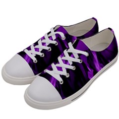 Smoke Flame Abstract Purple Women s Low Top Canvas Sneakers by HermanTelo