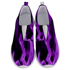 Smoke Flame Abstract Purple No Lace Lightweight Shoes