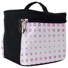 Square Pink Pattern Decoration Make Up Travel Bag (big)