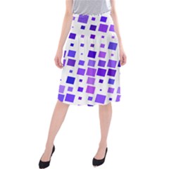 Square Purple Angular Sizes Midi Beach Skirt