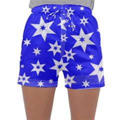 Star Background Pattern Advent Sleepwear Shorts