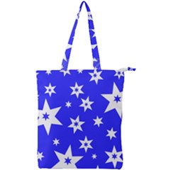 Star Background Pattern Advent Double Zip Up Tote Bag