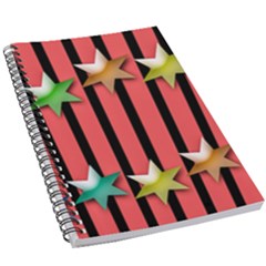 Star Christmas Greeting 5 5  X 8 5  Notebook