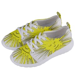 Smilie Sun Emoticon Yellow Cheeky Women s Lightweight Sports Shoes by HermanTelo