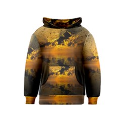 Sunset Reflection Birds Clouds Sky Kids  Pullover Hoodie by HermanTelo