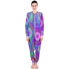 Circle Colorful Pattern Background Onepiece Jumpsuit (ladies) 