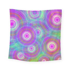 Circle Colorful Pattern Background Square Tapestry (small)