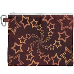 Gold Stars Spiral Chic Canvas Cosmetic Bag (xxxl)