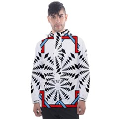 Star Illusion Mandala Men s Front Pocket Pullover Windbreaker by HermanTelo