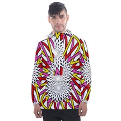 Sun Abstract Mandala Men s Front Pocket Pullover Windbreaker