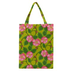 Roses Flowers Pattern Bud Pink Classic Tote Bag