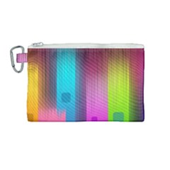 Abstract Background Colorful Canvas Cosmetic Bag (medium) by Pakrebo