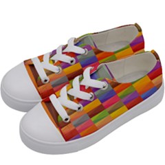 Abstract Background Geometric Kids  Low Top Canvas Sneakers by Mariart