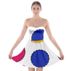 Circles Seamless Pattern Tileable Strapless Bra Top Dress