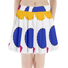 Circles Seamless Pattern Tileable Pleated Mini Skirt by Alisyart