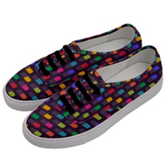 Background Colorful Geometric Men s Classic Low Top Sneakers