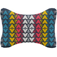 Background Colorful Geometric Unique Seat Head Rest Cushion by HermanTelo