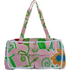 Background Colorful Floral Flowers Multi Function Bag