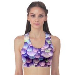 Abstract Background Circle Bubbles Space Sports Bra