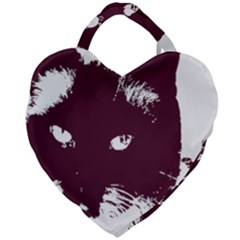 Cat Nature Design Animal Skin Pink Giant Heart Shaped Tote