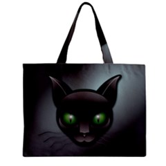 Green Eyes Kitty Cat Zipper Mini Tote Bag by HermanTelo