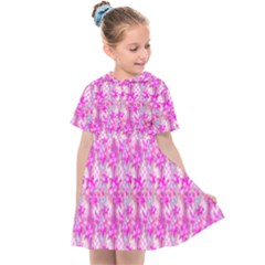 Maple Leaf Plant Seamless Pattern Kids  Sailor Dress
