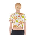 Pattern Floral Spring Map Gift Cotton Crop Top View2