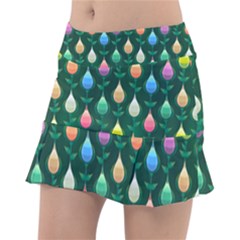 Tulips Seamless Pattern Background Tennis Skirt