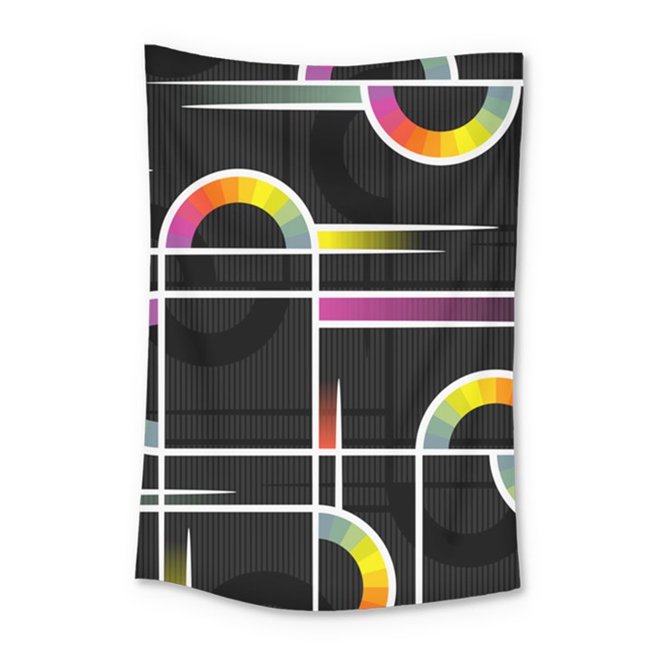Background Abstract Semi Circles Small Tapestry