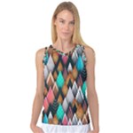 Abstract Triangle Tree Women s Basketball Tank Top