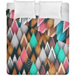 Abstract Triangle Tree Duvet Cover Double Side (California King Size)