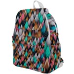 Abstract Triangle Tree Top Flap Backpack